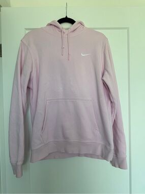 Nike Pastel Pink Pullover Hoodie with White Swoosh
